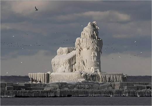 Video Of The Week - Lighthouse Turns Into Ice Sculpture
