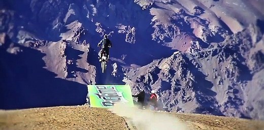B.A.S.E. Jumper Pulls Off Amazing Motorbike Stunt