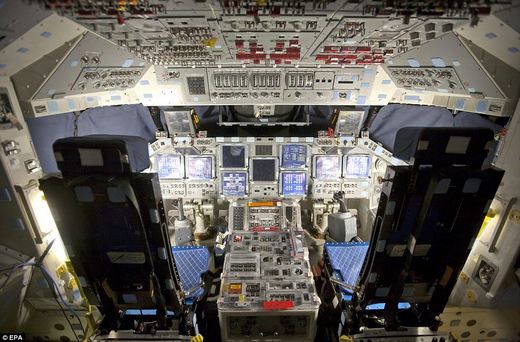 A Rare Peek Inside Space Shuttle Discovery