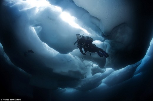 Photographer Ice Dives In Glacier Caves In Quest Of Perfect Images